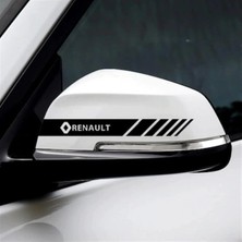 Renault Logo ve Yazılı Ayna Etiket Modeli