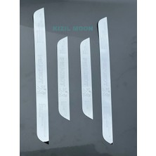 Peugeot Oto Serisine Krom Plastik Kapı Eşik Çıtası 4’lü Set