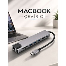 Bin1çeşit Çevirici Dönüştürücü Adaptör Macbook 3 In 1 Type-C To Hdmı USB 3.0