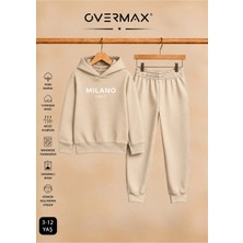 Overmax Milano Baskılı Kapüşonlu Çocuk Eşofman Takımı | 3-12 Yaş