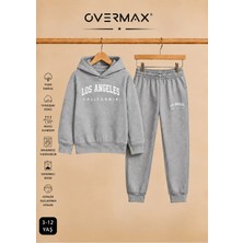 Overmax Los Angeles Baskılı Çocuk Kapüşonlu Eşofman Takımı – 3-12 Yaş