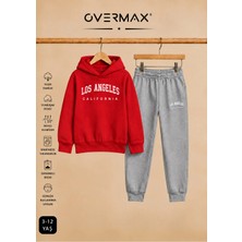 Overmax Los Angeles Baskılı Çocuk Kapüşonlu Eşofman Takımı – 3-12 Yaş
