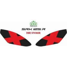 Rks Srk 125 R 2023 - 2025 Uyumlu Far Kırmızı x