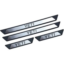 Yeti Kapı Eşiği Seti 4 Parça Paslanmaz Yazılı Koruyucu