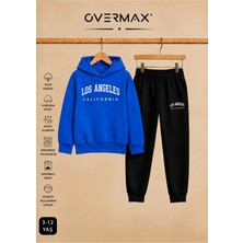 Overmax Los Angeles Baskılı Çocuk Kapüşonlu Eşofman Takımı – 3-12 Yaş