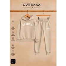 Overmax Los Angeles Baskılı Çocuk Kapüşonlu Eşofman Takımı – 3-12 Yaş