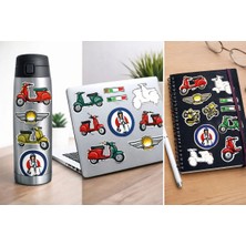 Vespa Scooter Seti – Vespa & Piaggio Logo Motor Laptop, Kask
