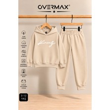Overmax Italik King Baskılı Kapüşonlu Sweatshirt Eşofman Takımı – 3-12 Yaş
