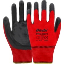 Adalı Store No:10-12 Beden Zebra Polyester Örme Nitril Eldiven