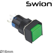 Sun-Snr Buton 16MM Led'li Plastik Yaylı 1no/1nc 5p Sf-11