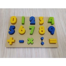 Bin1çeşit 3D Baskı Sayılar ve Matematik Sembolleri Öğretim Tahtası - Rakam Eşleştirme Puzzle, Temel Işlem Sembolleri (0-9)