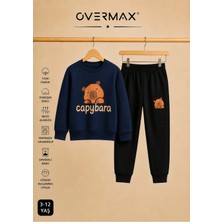 Overmax Capybara Baskılı Unisex Tasarım Çocuk Eşofman Takımı – 3-12 Yaş