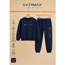 Overmax Black Baskılı Unisex Tasarım Çocuk Eşofman Takımı – 3-12 Yaş