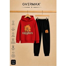 Overmax Capybara Baskılı Kapüşonlu Çocuk Eşofman Takımı – 3-12 Yaş