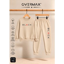 Overmax Black Baskılı Unisex Tasarım Çocuk Eşofman Takımı – 3-12 Yaş