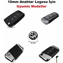 Stilix Garage 10 mm Vw Golf Jetta Polo Için 2 Adet Araç Anahtar Logo Amblemi