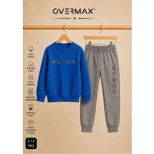 Overmax Black Baskılı Unisex Tasarım Çocuk Eşofman Takımı – 3-12 Yaş