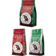 Garani Guatemala, Colombia ve Premium Blend Filtre Kahve Seti 3 x 250 G 750 G Öğütülmüş Orta Kavrum