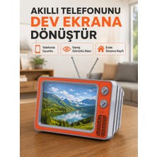 Str Store Retro Tv Telefon Ekran Büyütücü 12'' Hd Görüntü Büyütme Standlı Katlanabilir Telefon Tutucu