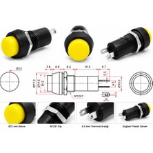Sun-Snr Buton Yaylı 12MM Sarı