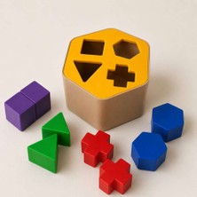 Bin1çeşit 3D Baskı Montessori Şekil Eşleştirme Kutusu - Eğitici Geometrik Zekâ Oyuncağı