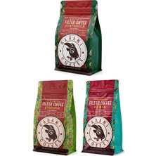Garani Guatemala, Ethiopia ve Kenya Filtre Kahve Seti 3 x 250 G Toplam 750 G Öğütülmüş %100 Arabica