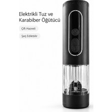 Adalı Store Çift Hazneli Şarj Edilebilir Elektrikli Tuz ve Karabiber Öğütücü
