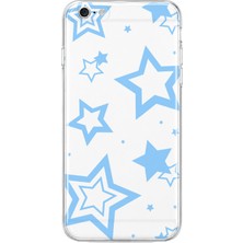 Mobilpad iPhone 6/6s Uyumlu Yıldızlar Desenli Şeffaf Telefon Kılıfı