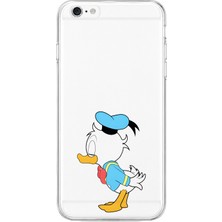 Mobilpad iPhone 6/6s Uyumlu Sevimli Ördek Desenli Şeffaf Telefon Kılıfı