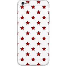 Mobilpad iPhone 6/6s Uyumlu Yıldızlar Desenli Şeffaf Telefon Kılıfı