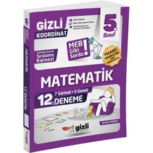 5. Sınıf Matematik 12'li Deneme-Meb Gibi Sordu Gizli Yayınları