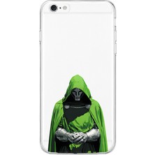 Mobilpad iPhone 6 Plus/6s Plus Uyumlu Çizgi Karakter Desenli Şeffaf Telefon Kılıfı