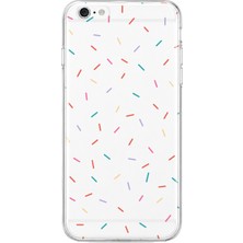 Mobilpad iPhone 6 Plus/6s Plus Uyumlu Şekiller Desenli Şeffaf Telefon Kılıfı