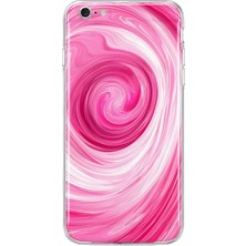 Mobilpad iPhone 6/6s Uyumlu Spiral Desenli Şeffaf Telefon Kılıfı