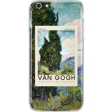 Mobilpad iPhone 6 Plus/6s Plus Uyumlu Van Gogh Desenli Şeffaf Telefon Kılıfı