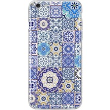 Mobilpad iPhone 6/6s Uyumlu Mozaik Desenli Şeffaf Telefon Kılıfı