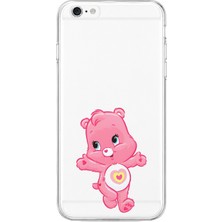 Mobilpad iPhone 6 Plus/6s Plus Uyumlu Sevimli Ayıcık Desenli Şeffaf Telefon Kılıfı