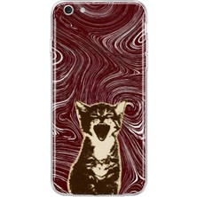 Mobilpad iPhone 6 Plus/6s Plus Uyumlu Kedi Desenli Şeffaf Telefon Kılıfı