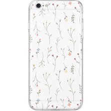 Mobilpad iPhone 6/6s Uyumlu Çiçek Desenli Şeffaf Telefon Kılıfı