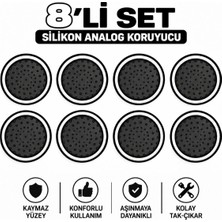 Pop Konsol 8 Adet Analog Koruyucu Silikon Kılıf Topuz Koruma PS4 PS5 Xbox One 360 Series SX Switch Pro Uyumlu Beyaz