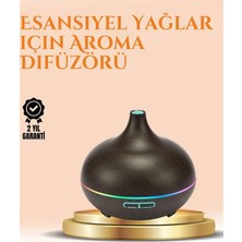 Bin1çeşit 550 ml Ultrasonik Yağ Difüzörü ve Soğuk Buhar Nemlendirici