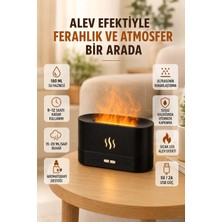 Bin1çeşit Alev Efektli Ultrasonik Aroma Difüzörü 1 Adet