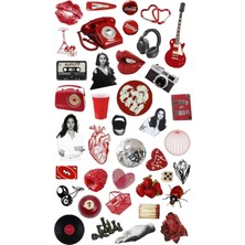 Str Store Lana Del Rey Temalı 39 Adet Dev Set Laptop Tablet Telefon Ajanda Bullet Journal Sticker