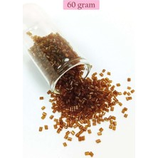 Bin1çeşit Kesme Cam Boncuk 2mm - 60 Gram - Şeffaf Açık Kahve - BNC391