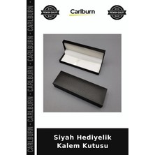 Carlburn Özel Üretim Şık Promosyon Kapaklı Ofis Aksesuar Siyah Hediyelik Kalem Kutusu