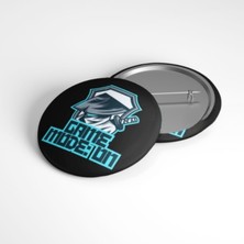 Beyaz Penguen Game Mode On - 58MM Rozet - No.01