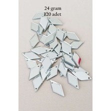Bin1çeşit Oya Abiye Bileklik Kolye Pleksi Metalik Plastik Pul Gümüş Renk 24 Gram 120 Adet - BNC577
