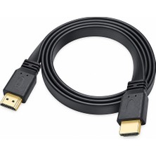 BK Teknoloji 1.5 Metre Flat HDMI 1.4 Kablo 4K Gold Uçlu Erkek-Erkek