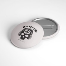 Beyaz Penguen Bon Jovi Its My Life - 58MM Rozet