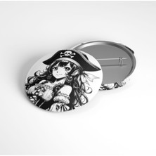 Beyaz Penguen Anime Korsan - 58MM Rozet